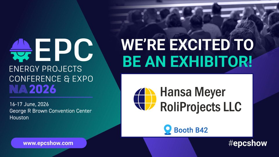 ROLI_Projects's tweet photo. We are excited to announce that Hansa Meyer - RoliProjects will be exhibiting at the EPC Show in Houston this June!

We will be at Booth B42 at the George R. Brown Convention Center in Houston from June 16 to 17.

Our team will be on-site to meet with EPC Professionals, https://t.co/CLt2KSOoaz