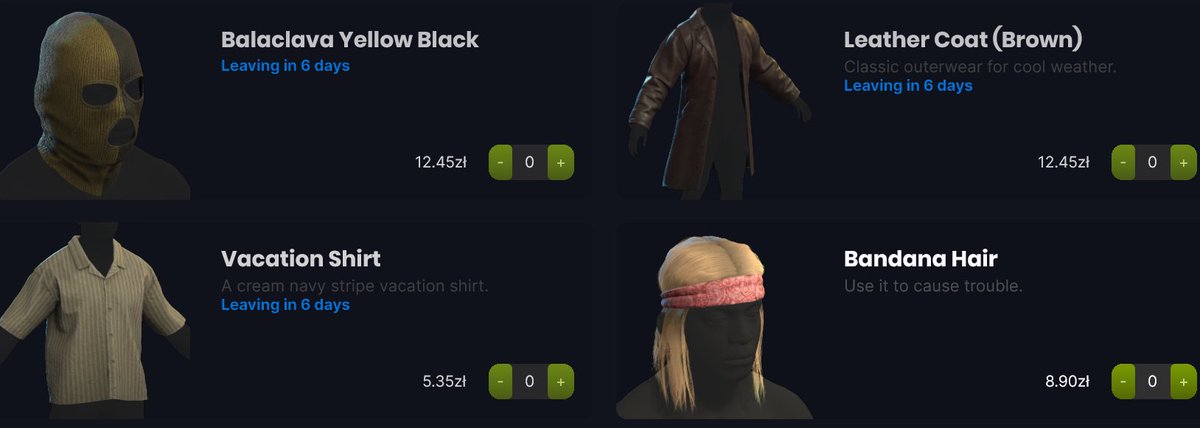 SBoxCatalog's tweet photo. 3 new skins have been added to @s8box 

They're available only for 7 days. https://t.co/6w095980PU