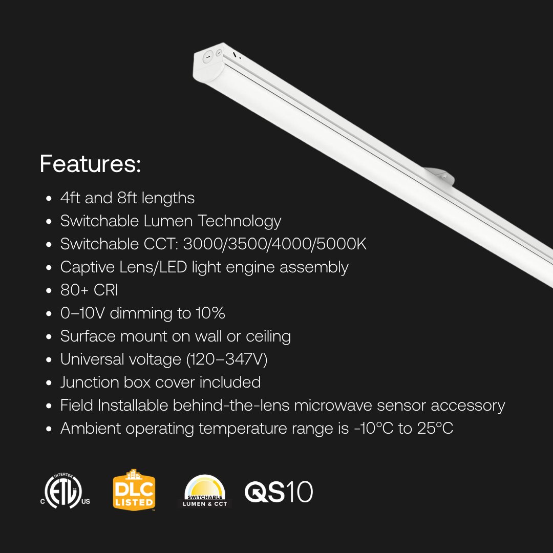 CurrentLighting's tweet photo. The economical CSL Gen B Striplight from Columbia brings expanded switchable technology &amp; improved performance, serving more applications. With a fully assembled design &amp; included junction box cover, it’s built for speed on the shelf &amp; jobsite.

See it at https://t.co/wMfHFdahW9 https://t.co/aH7evfGvBI