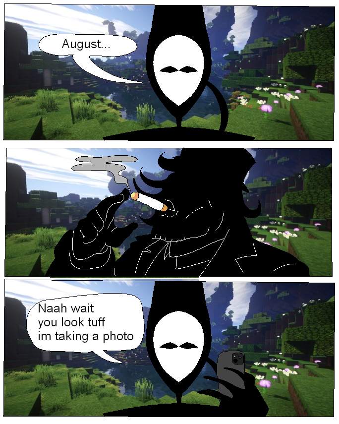 SpoonTheSpider's tweet photo. #Minecrafthorror #Themanfromtheshadows #MinecraftPlaymate https://t.co/Pylifmy29e