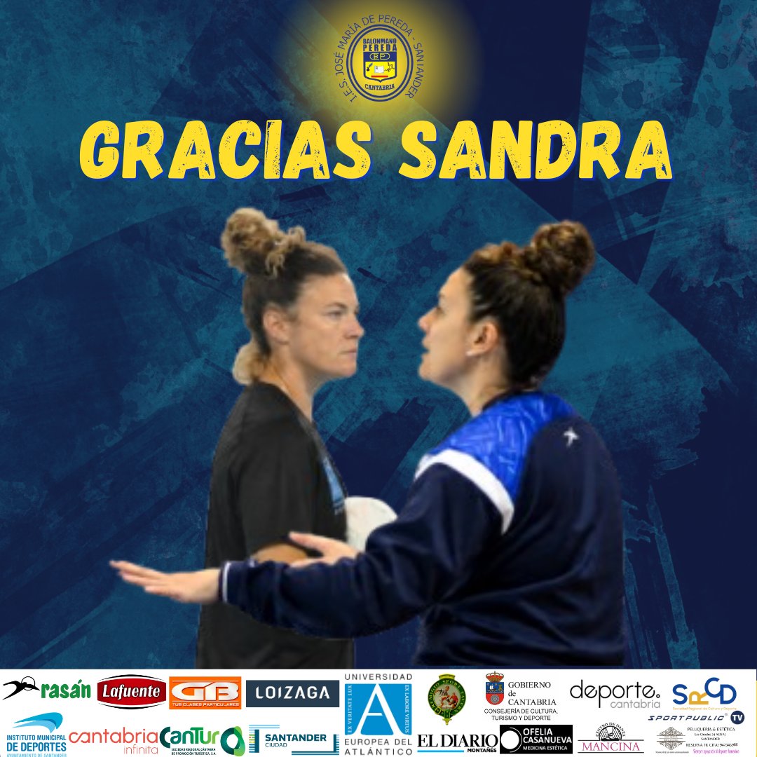bmpereda's tweet photo. GRACIAS SANDRA 👏👏

📌 Sandra Gil deja de ser segunda entrenadora del @uneatlantico Pereda

Gracias por tu esfuerzo y trabajo este año y medio y suerte en el futuro 💛

#GuerrerasAmarillas #CantabriaApetece @cant_infinita https://t.co/RTvj3BbY0Y
