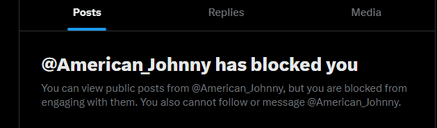 NavarreVal's tweet photo. @American_Johnny @AnneOfTheBooks @American_Johnny is a coward. https://t.co/En9WQXWomC