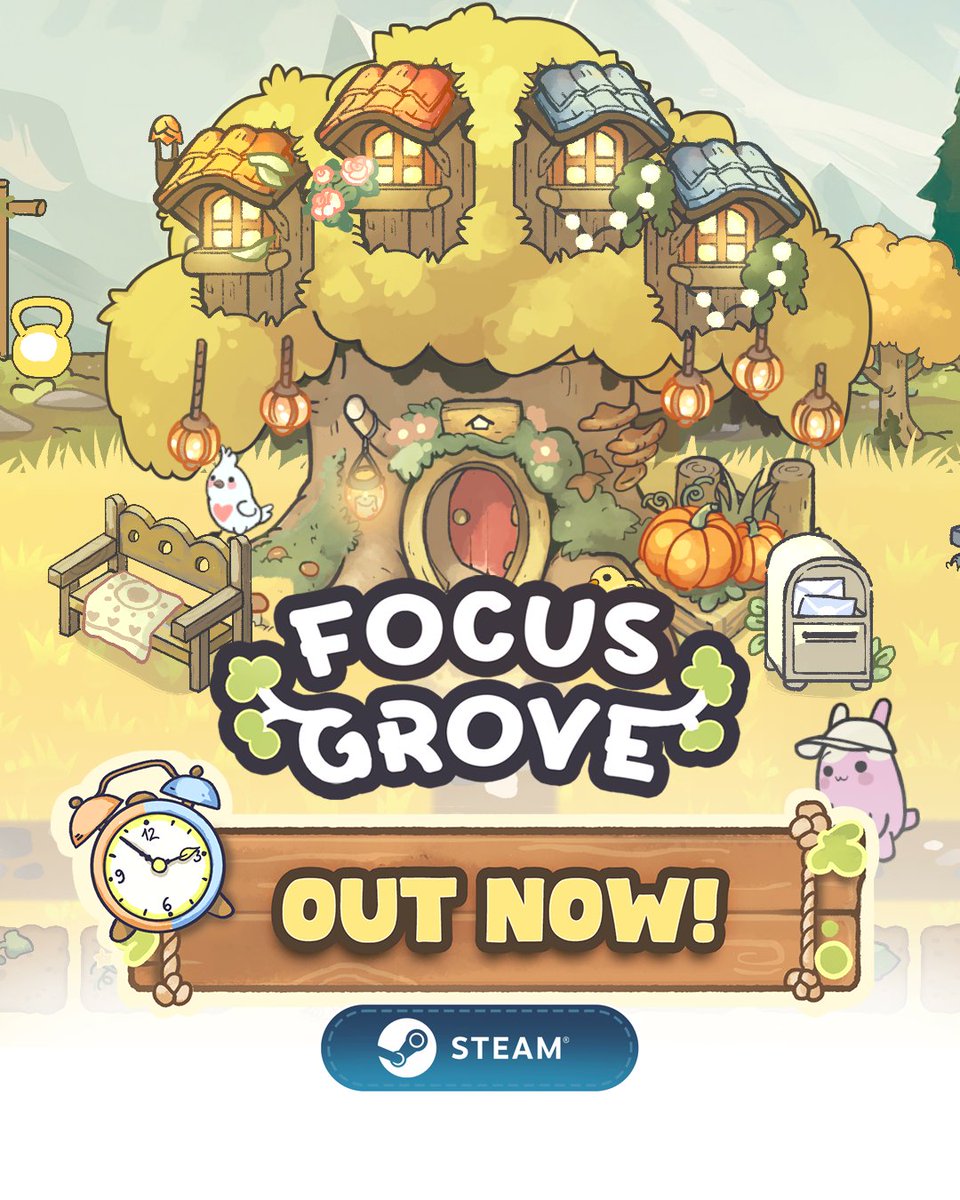 DanielSitarz's tweet photo. Focus Grove is officially LIVE! 🚀

A customizable Pomodoro timer where you work, they work.

🔹 36 hats &amp; 36 shirts
🔹 18 fish &amp; 20 crops
🔹 Tons of skins, upgrades &amp; tools

Drop your feedback below – let's make it the ultimate real-life productivity tool together! 💬 https://t.co/QRjjQ5F6t5