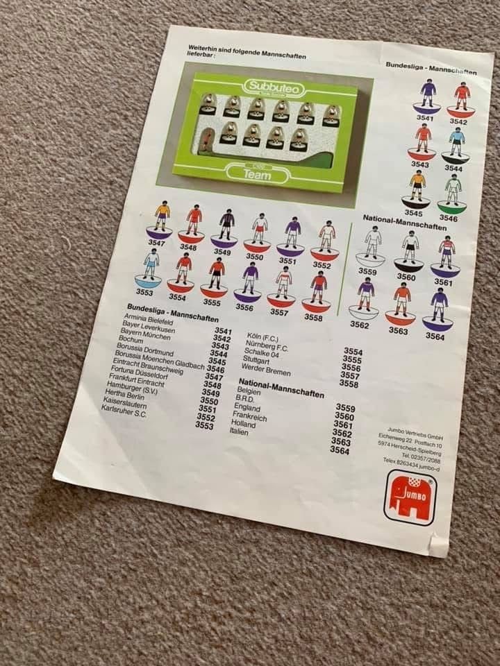 SubbuteoCollect's tweet photo. 1983 Herman Subbuteo German Subbuteo Catalogue 

#Subbuteo #TableFootball #Football #TableSoccer #Jumbo  #Soccer #Collector #Retro #BoardGames https://t.co/W8RidaOJmt