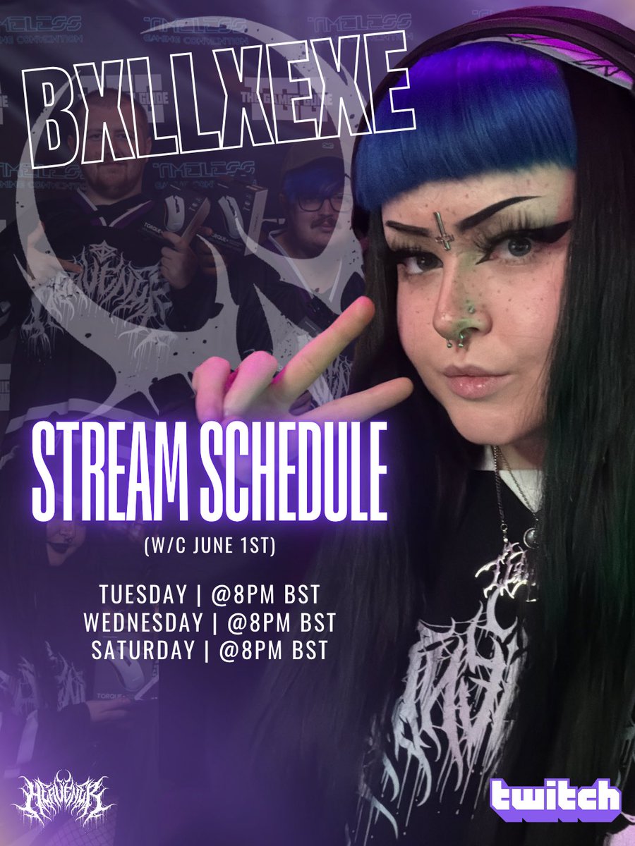BxllxExe's tweet photo. This week’s stream schedule!🥰
I’m also super excited to introduce my new emotes👀 they’re almost ready! https://t.co/AeaZ0AI7uW
