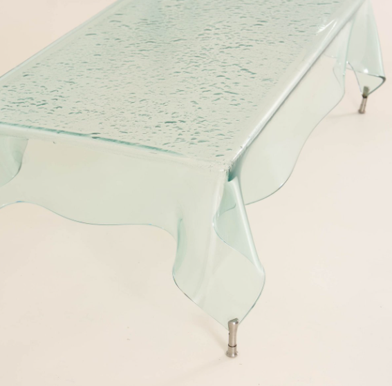 interiorsuckerr's tweet photo. Late 70's Italian “Fazzoletto” handkerchief low table, crafted entirely from crystal glass https://t.co/qhYb1Cq5uk