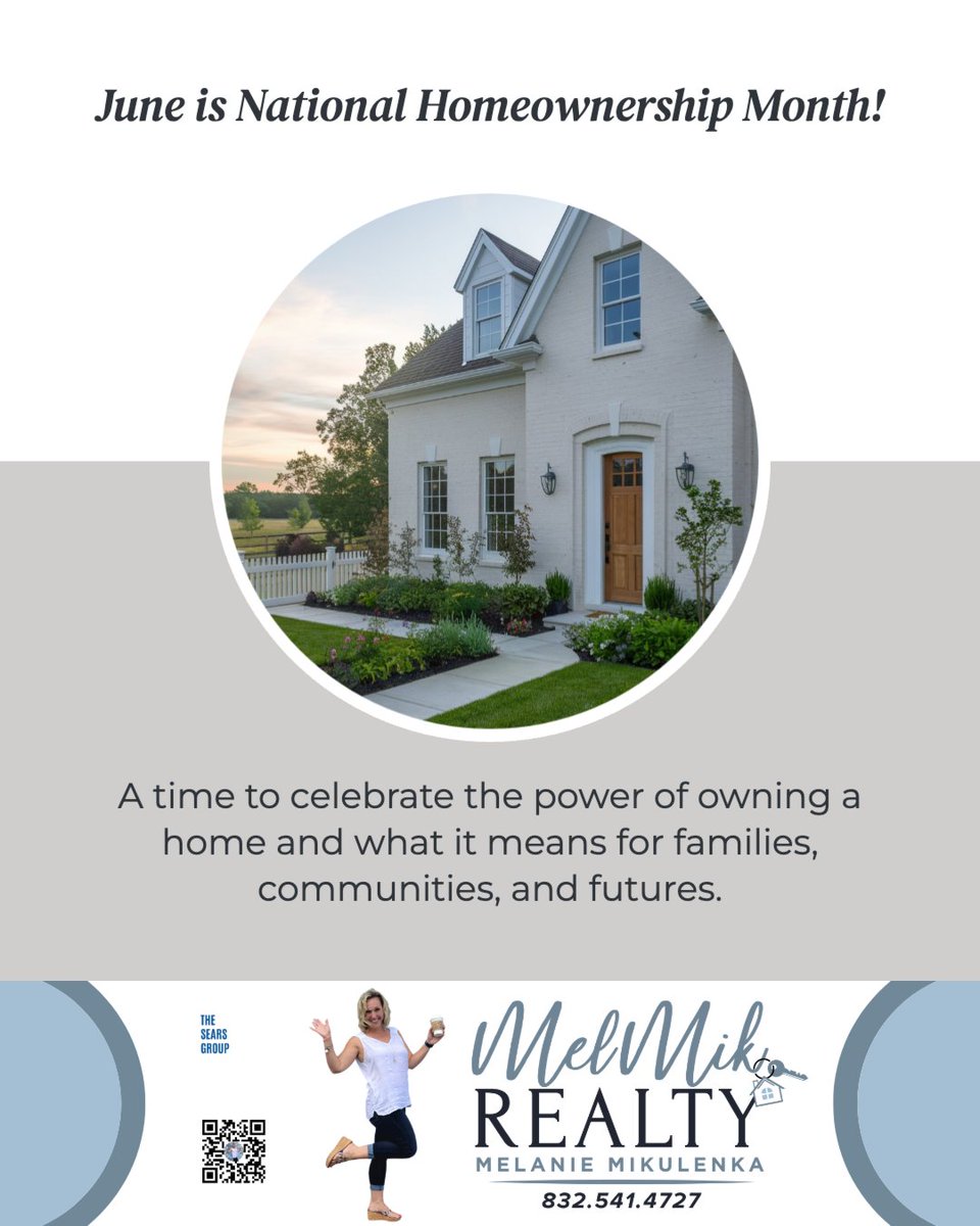 melmik99's tweet photo. Whether you're a first-time buyer, long-time homeowner, or planning your next move, homeownership is a milestone worth celebrating. Here's to building strong communities, one home at a time!

#melmikrealty #melmik #thesearsgroup #pearlandrealtor #pearlandrealestate https://t.co/nziffgFcHA
