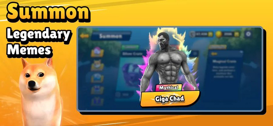 memewarsfun's tweet photo. REAL COMBAT Dash, block, parry, combo. Every fight is pure skill. Land the combo, hit the ultimate. Only the most sigma win.

SUMMON AND COLLECT Pull rare legendary and maybe even mythical meme fighters from the Summon system. Build your ultimate roster. Flex your collection. https://t.co/N67wEAANRp