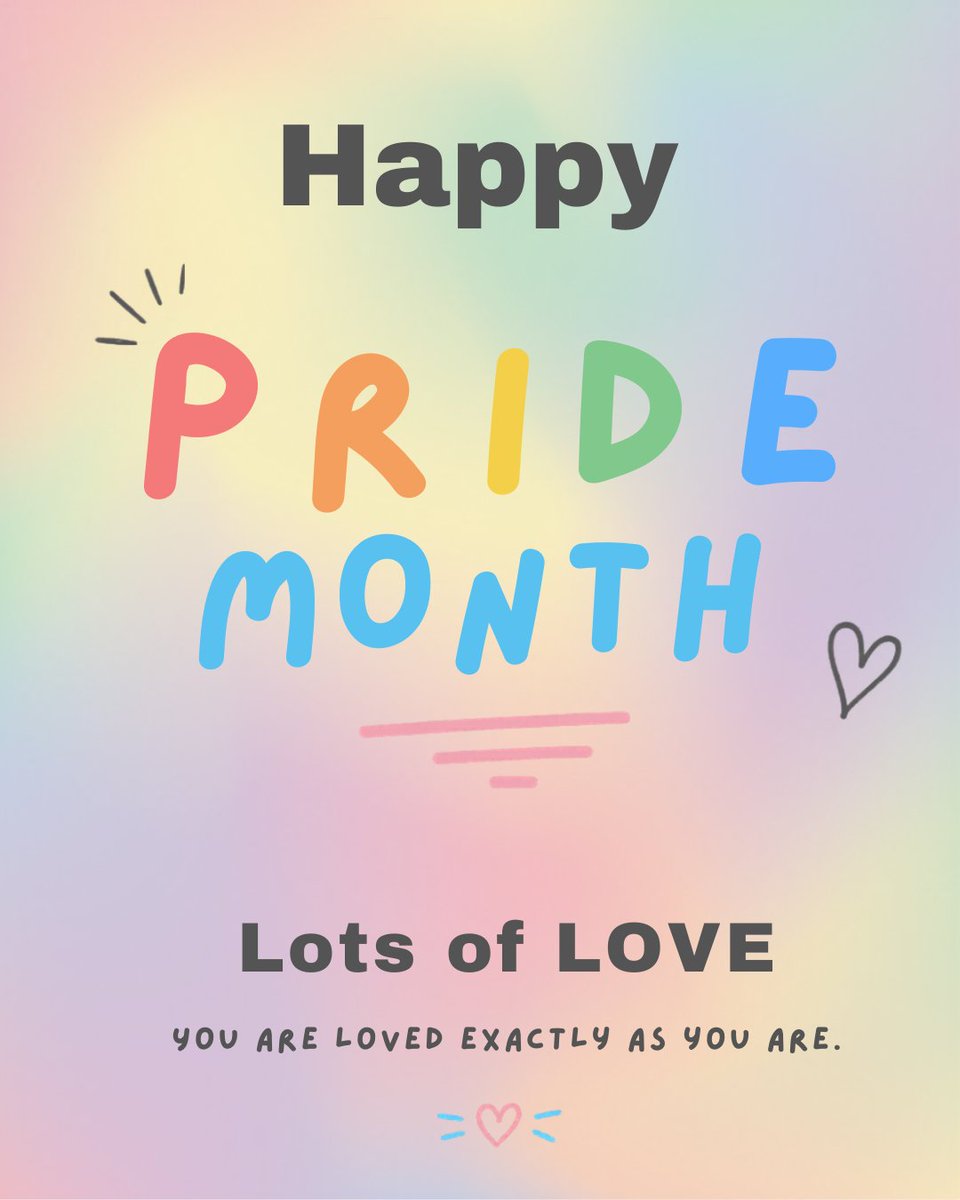 HelenWebberley's tweet photo. 🌈 Happy Pride Month. However you identify, you deserve to be celebrated, respected, and loved 💖 https://t.co/BzyVeahunG