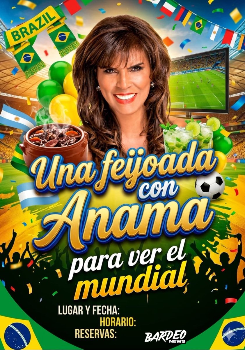 bardeonews's tweet photo. 🌎✉️INVITACIÓN

Anama Ferreira se ofrece para ver el mundial, se maneja a través de una reserva con un horario, lugar y fecha. https://t.co/8Hiyr8wHT6