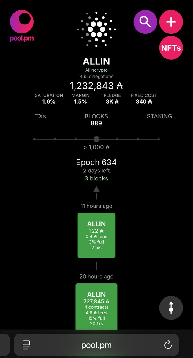 HephyPool's tweet photo. @RealAllinCrypto @CryptokingJack Do you still operate the ALLIN stake pool? https://t.co/s3XWLAQQ9t