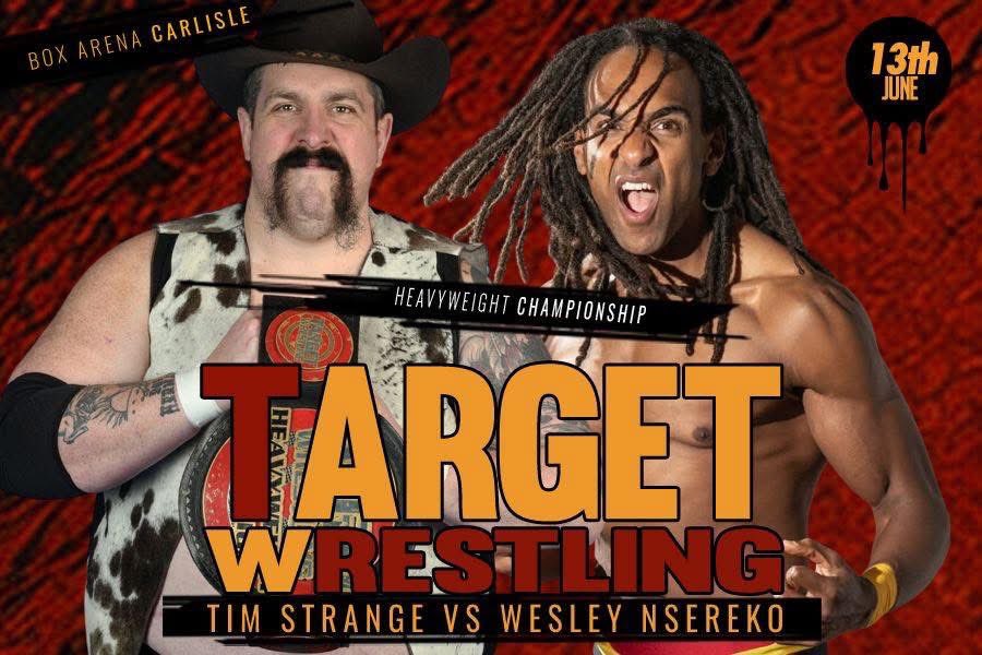 Targetwrestling's tweet photo. 🎯FIrst match announced for next week is our World Heavyweight Title match as Tim Strange puts his title on the line against Wesley Nsereko!

Don’t miss out! Once they are gone, They are gone!

🎫 Tickets available here - https://t.co/40g9spa3b5 https://t.co/tawAEVaKso