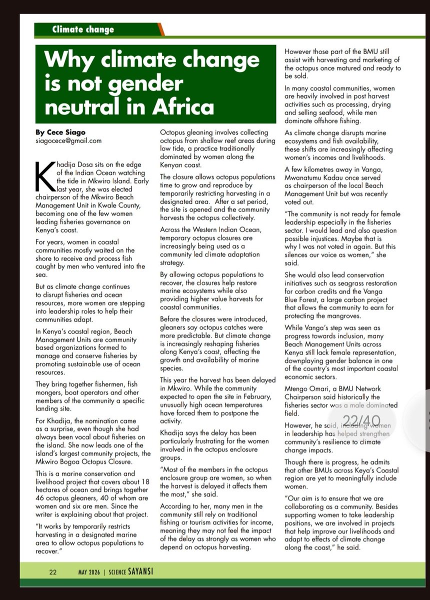 _sia_cece's tweet photo. Why Climate change is not gender neutral in Africa - ✍️ @_sia_cece

#climate #gender #ocean #women #blueeconomy https://t.co/5OWxoraJaz