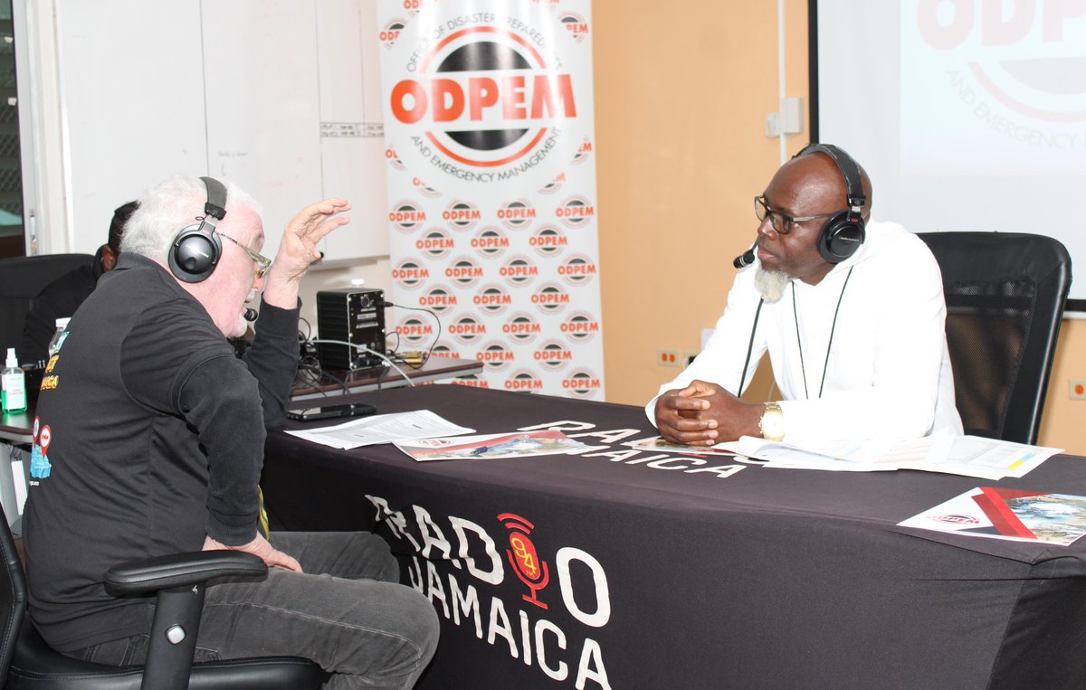 odpem's tweet photo. 🎙️ Live OB on RJR 94 FM | Disaster Preparedness Month 2026

During a Live OB, Stephen Shaw, Communications Manager at the National Works Agency, highlighted road safety and debris management following Hurricane Melissa. https://t.co/WAmMc5eyir