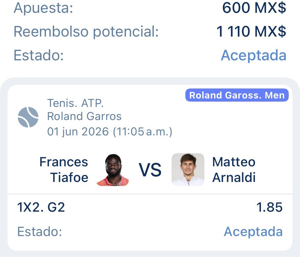 Picks_Isra's tweet photo. Arnaldi viene con confianza tras eliminar a rivales duros ha demostrado que en pista lenta desde el fondo puede dominar a Tiafoe si este no conecta un altísimo porcentaje de primeros servicios. La arcilla perjudica a Tiafoe necesita ritmo rápido para sacar ventaja de su potencia. https://t.co/fyAAMz3nLU