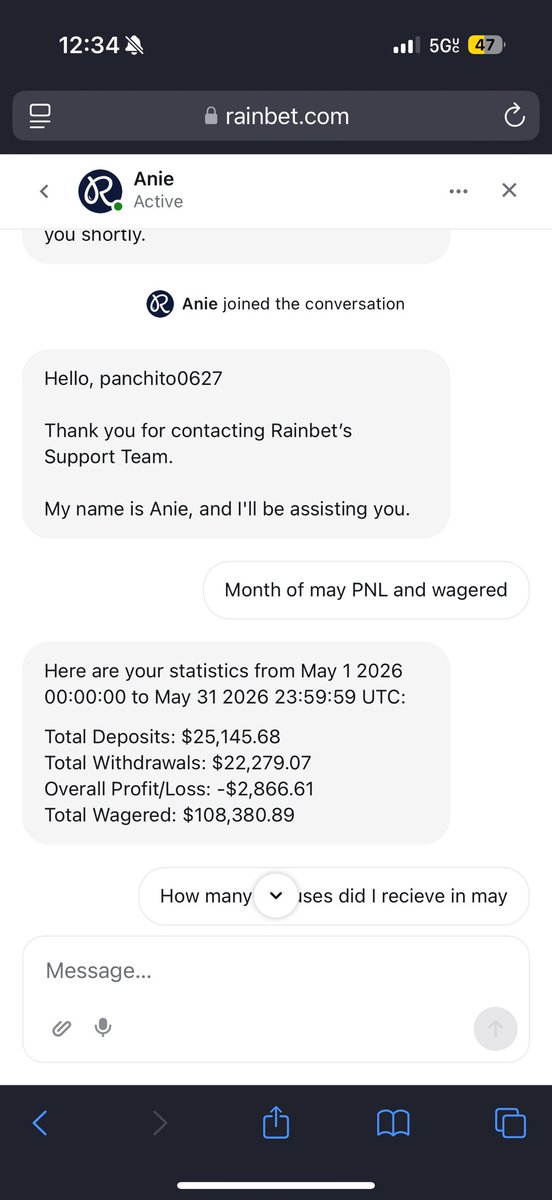 Panchfnn's tweet photo. Wagered roughly the same $110,000 on both sites  25k+ deposited on both sites yet I recieved $577 more on stake. How is this even possible, how bad can your reward system be. @rainbetcom @Rainbetbonus https://t.co/YoSVZbAYZK