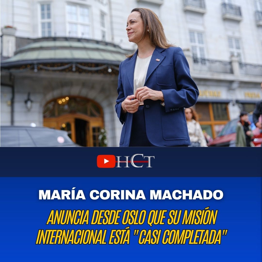 Norbey_Marin_'s tweet photo. #1Jun La líder política María Corina Machado anunció a través de su cuenta en la red social X su regreso a la ciudad de Oslo, Noruega, lugar donde inició la misión internacional que emprendió tras su salida de Venezuela para recibir el Nobel de la Paz. Machado afirmó que esta labor se encuentra "casi completada" y convocó a un encuentro con la comunidad de venezolanos residentes en el país europeo, al tiempo que envió un mensaje de esperanza a quienes permanecen en territorio venezolano, reiterando la promesa de un próximo reencuentro de todos los ciudadanos en el país.