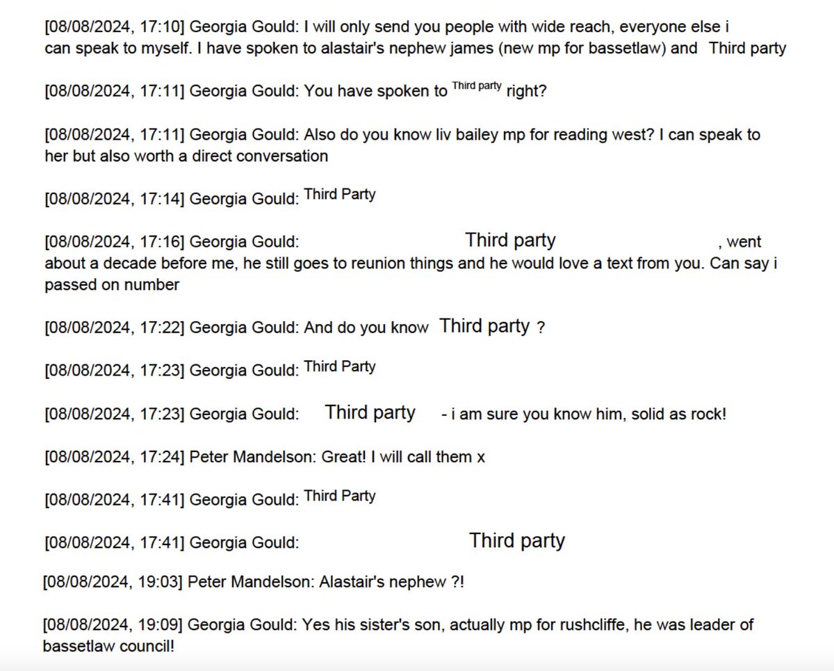 mish_rahman's tweet photo. Labour Friends of Epstein - Peter Mandelson's friends

THREAD

Nepo Kid Georgia Gould MP is a long time family friend https://t.co/fewUZ4Bmd5
