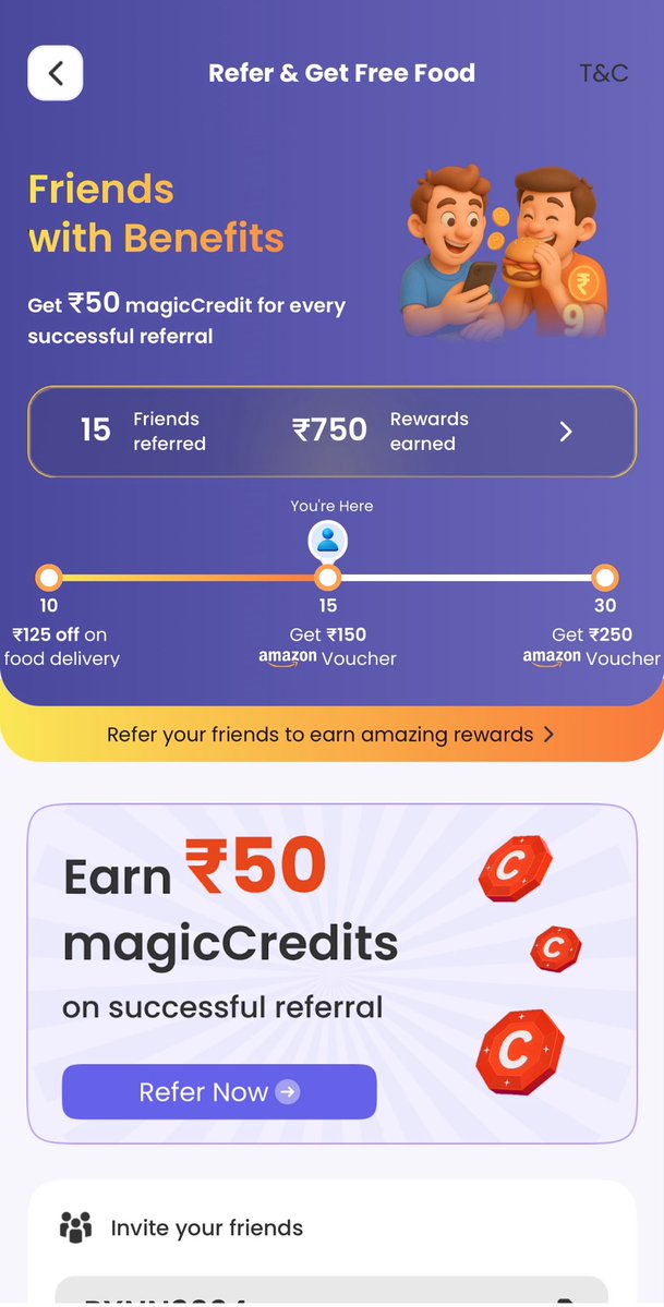 imrajath_'s tweet photo. Where is my referral reward of Amazon voucher 150rs @CareMagicpin ?

Completed 15 successful referrals 

Look into this ASAP

#magicpin #MagicPin #consumerhelp #referral #help #Magicpin https://t.co/OspmvOge94