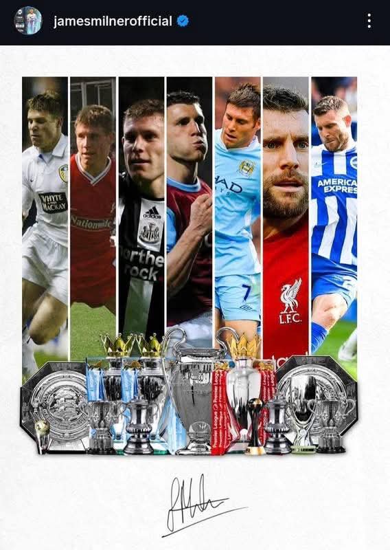 _MightyGeorge's tweet photo. OFFICIAL
James Milner has retired from professional football at the age of 40.
#whatarush https://t.co/XUhLUlaO7h
