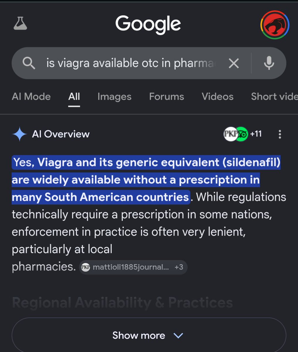 EvilOni's tweet photo. @Spoildmilq @RealPostFolder Dude I am literally fucking telling you it is available OTC in my country. Your AI answer is retarded.

Fucking moron not asking the right question. https://t.co/zzxxup6lSb