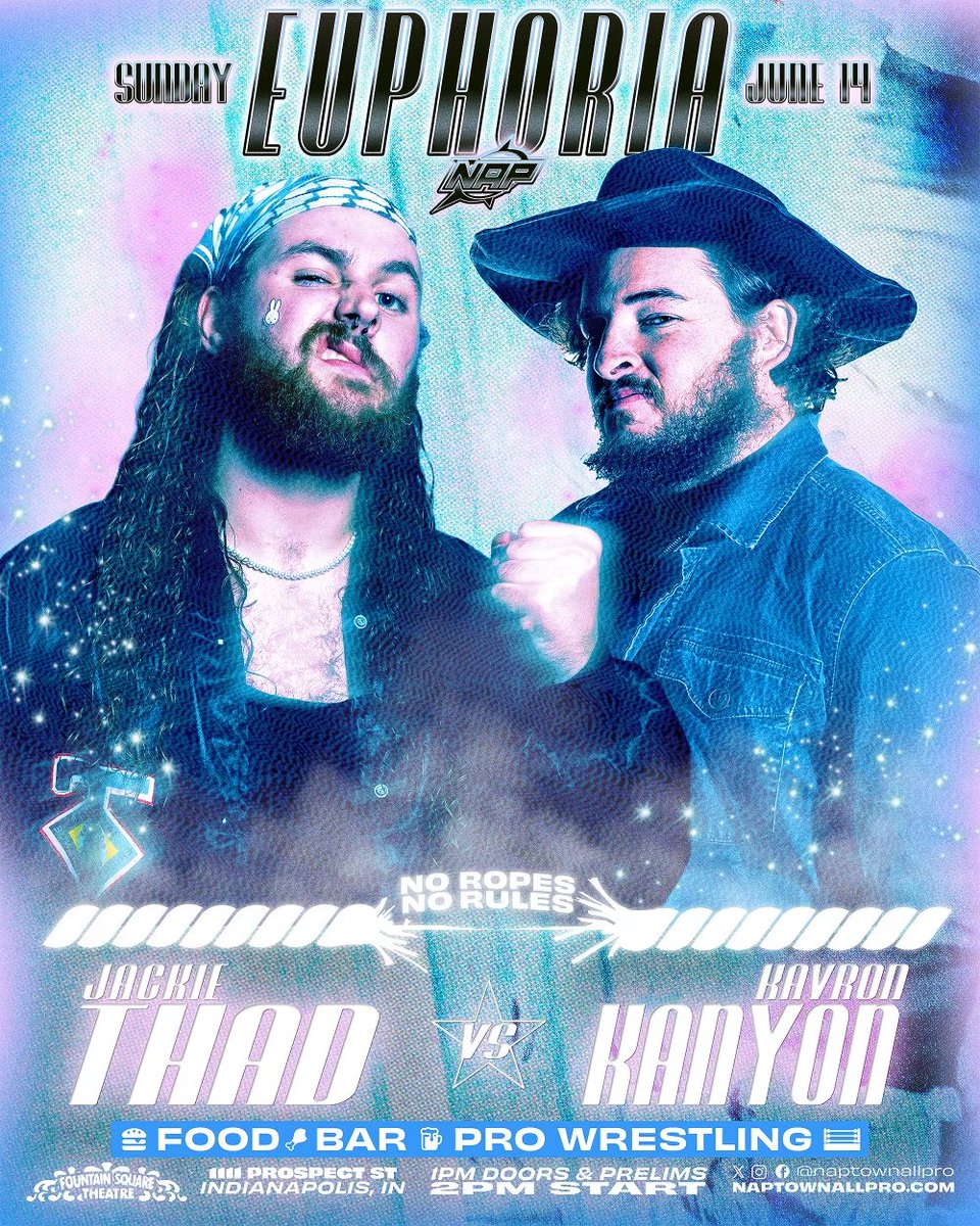NaptownAllPro's tweet photo. NOV: the ropes broke
MAR: the ropes were used for leverage &amp; to be tied to
MAY: there were barbed wire ropes.

June... No Ropes. No Rules.

Sunday, June 14th || 1pm Prelims, 2pm Start
FSQ Theater, Indianapolis, IN

🎟️Presale Tickets, &amp; Sponsor-A-Seat: https://t.co/plleFgTomB https://t.co/SrsFhmMWDY