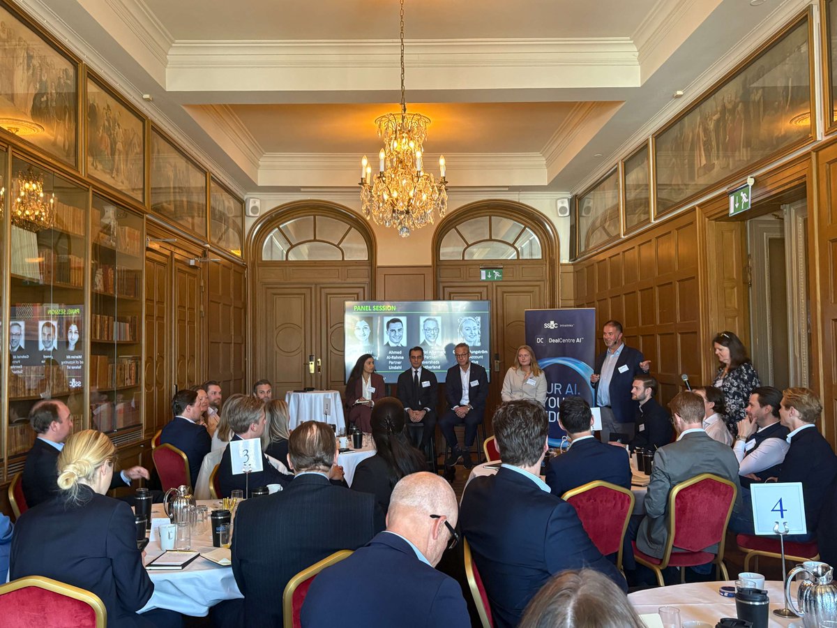 Intralinks's tweet photo. AI is no longer a future advantage in M&amp;A — it’s the new baseline.

That was the focus of our Stockholm Breakfast Briefing, where investors, advisors and industry leaders explored how AI is moving from experimentation to execution. We look forward to reconnecting soon! https://t.co/Tw9oViKzs5