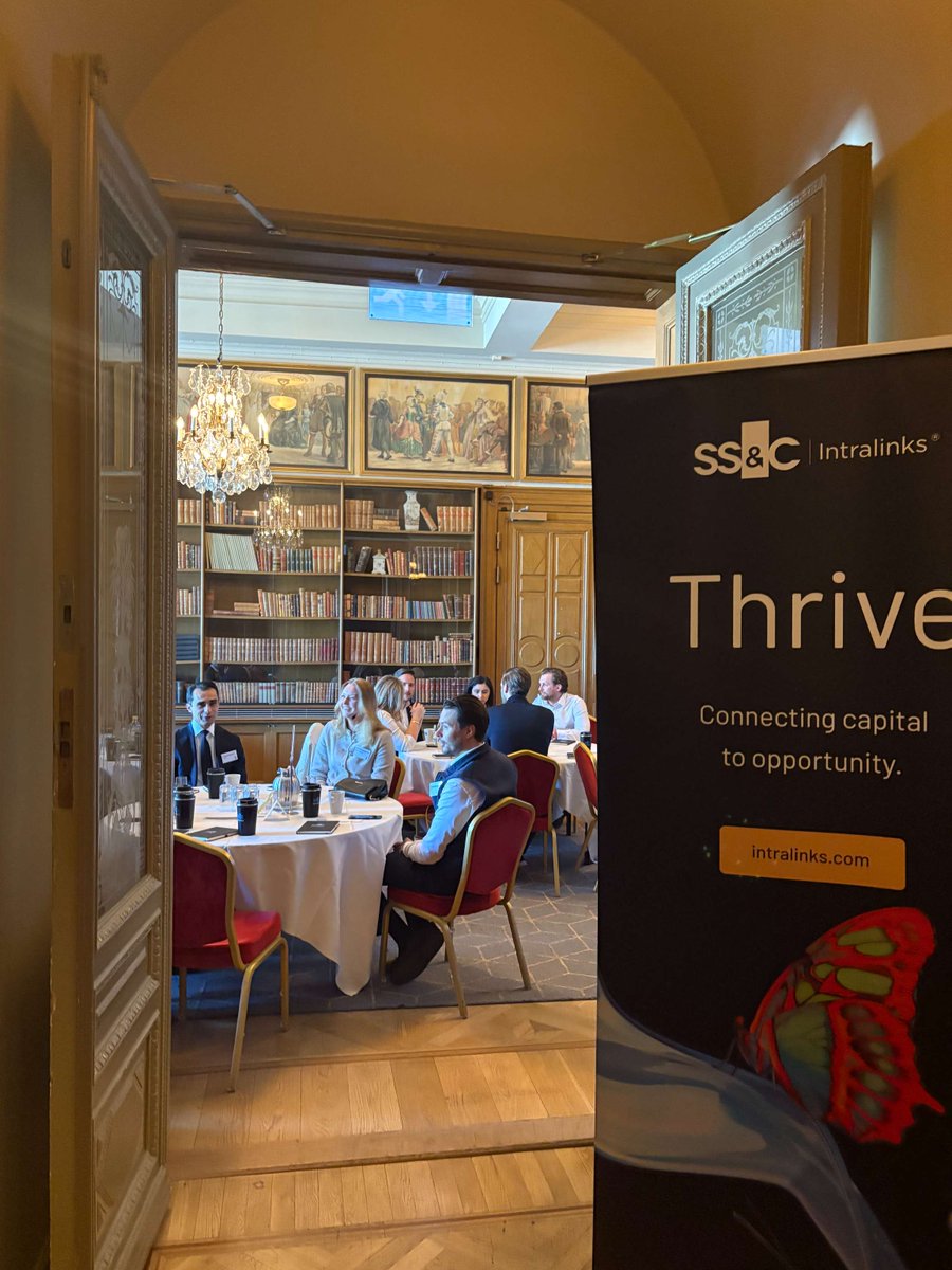 Intralinks's tweet photo. AI is no longer a future advantage in M&amp;A — it’s the new baseline.

That was the focus of our Stockholm Breakfast Briefing, where investors, advisors and industry leaders explored how AI is moving from experimentation to execution. We look forward to reconnecting soon! https://t.co/Tw9oViKzs5