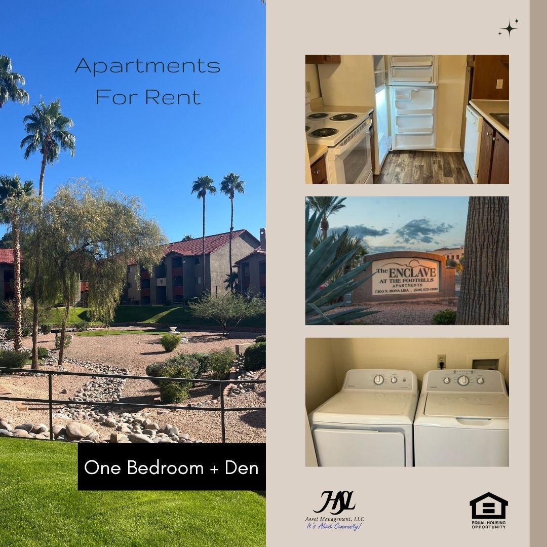 EnclaveAtTheFH's tweet photo. Now leasing spacious 1 Bed + Den apartment homes with 835 sq ft 🏡✨

✔ Full-size W/D
✔ Large closets + patio storage
✔ 2 pools &amp; spa
✔ 24/7 fitness center
✔ Playground + courtyard grill

Tour today!

HSL Asset Management, LLC.
[Equal Housing Opportunity] https://t.co/9tnJEqcpmc