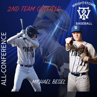 wrightstownBB's tweet photo. Congrats @MBesel24 on being named 2nd team all-conference outfielder!

Michael ended with a .298 conference average and played a great outfield for us all season.

Congrats on the recognition and great season! https://t.co/gog3OPkW01