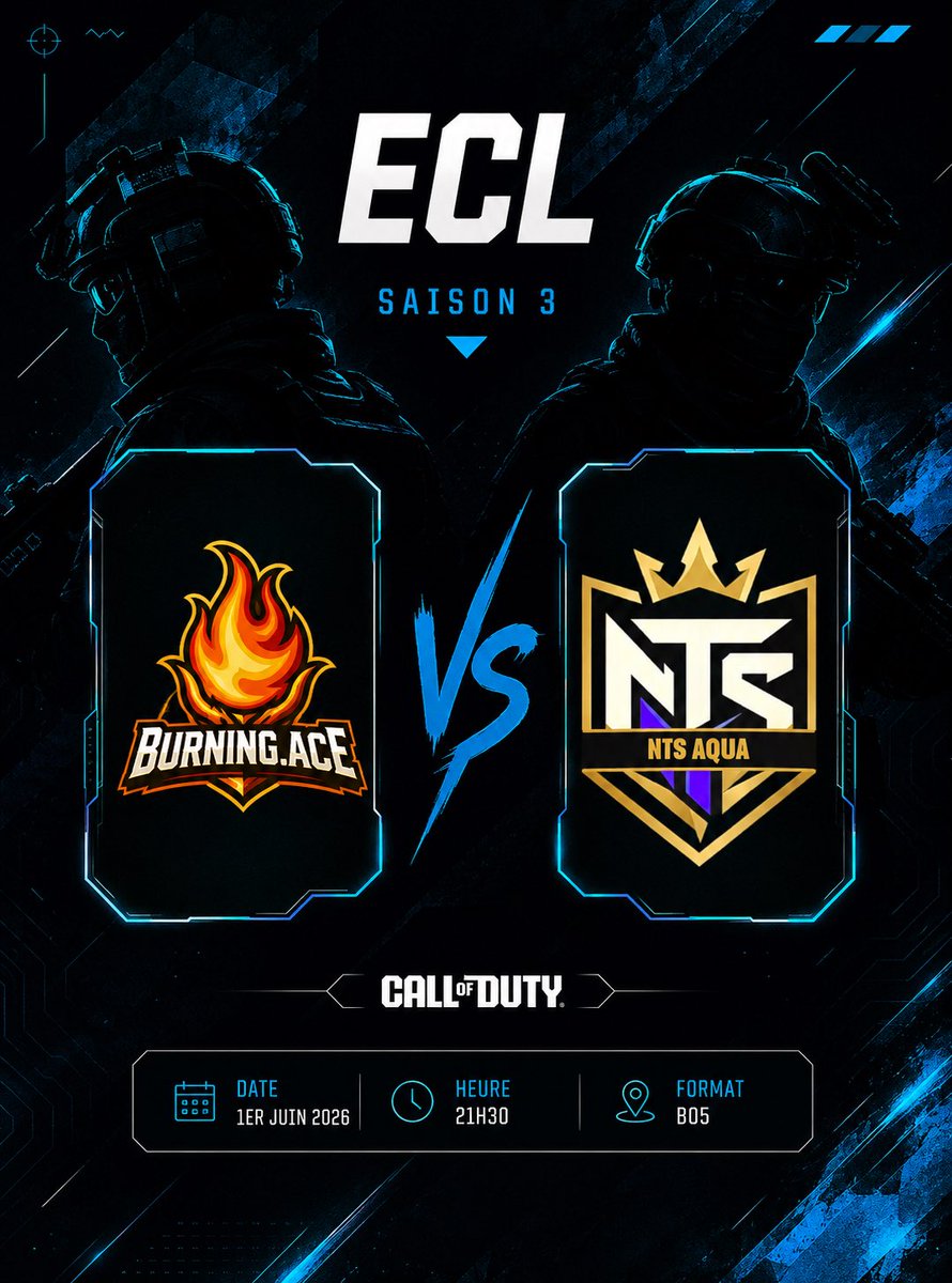 BuRninG_eSport's tweet photo. Bonjour à tous,

Ce soir 21h30 le roster BuRninG.Ace joue en division 9 de @EuCompLeague contre la NTS Aqua 

Bonne chance à notre équipe. https://t.co/erX0juJGmT