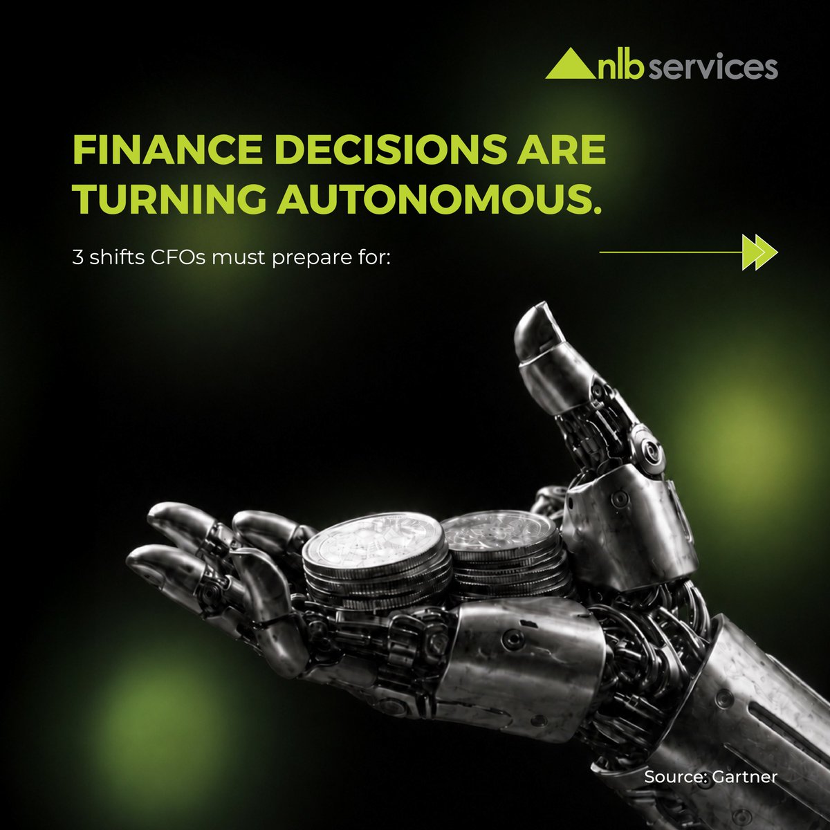 nlbsinc's tweet photo. As AI absorbs routine and complex decisions, traditional finance structures start to compress. The function is becoming less about hierarchy and more about orchestration. https://t.co/ySHE5ZART1