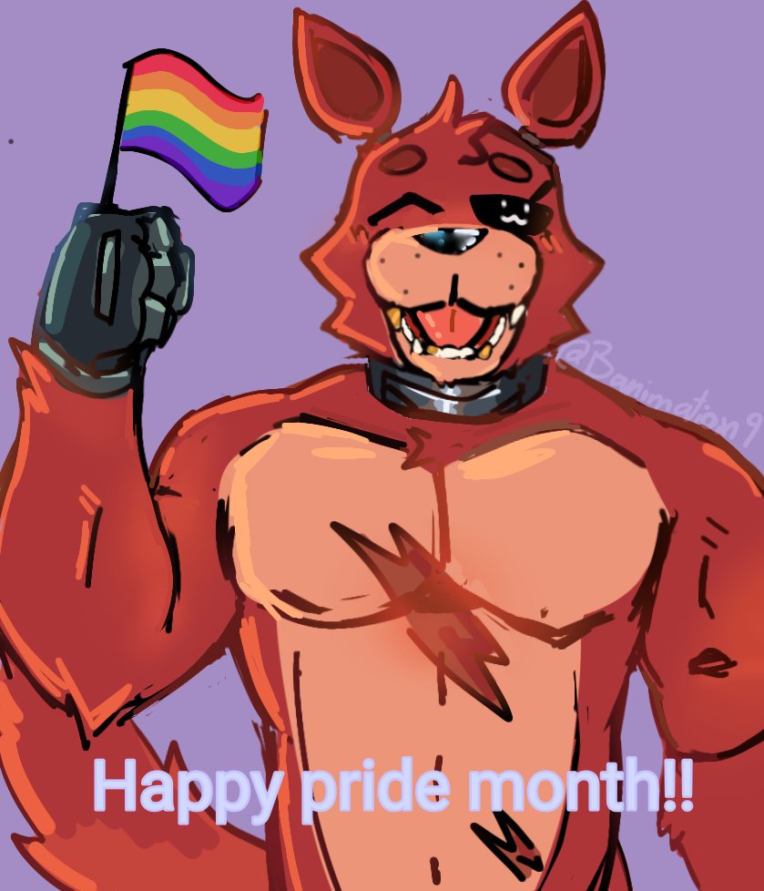 BAnimation9's tweet photo. Happy pride month yall c:
#foxy #fnaf https://t.co/Oi0j5ogYzQ