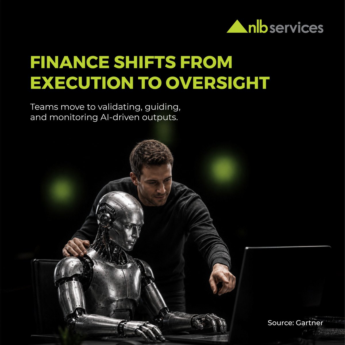 nlbsinc's tweet photo. As AI absorbs routine and complex decisions, traditional finance structures start to compress. The function is becoming less about hierarchy and more about orchestration. https://t.co/ySHE5ZART1