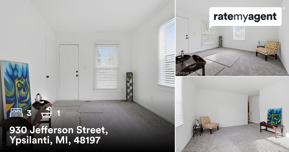 JeffMHomes's tweet photo. 🛌 3 🛀 1
📍 930 Jefferson Street, Ypsilanti, MI, 48197

My latest sale on RateMyAgent.
Licensed Realtor 6501265759
https://t.co/h2rPnmZ7BU

...
#ratemyagent #realestate #REMAX_Classic__Canton https://t.co/jgADcU1S5o