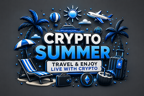 Cryptwerk_com's tweet photo. Happy First Day of Summer!
Travel, explore, enjoy life, and spend crypto along the way. 🌍✈️
Find hotels, flights, tours, transportation and more that accept crypto:
https://t.co/GG3DQqZJbR
#TravelWithCrypto #cryptosummer https://t.co/nCiz7kLI8r