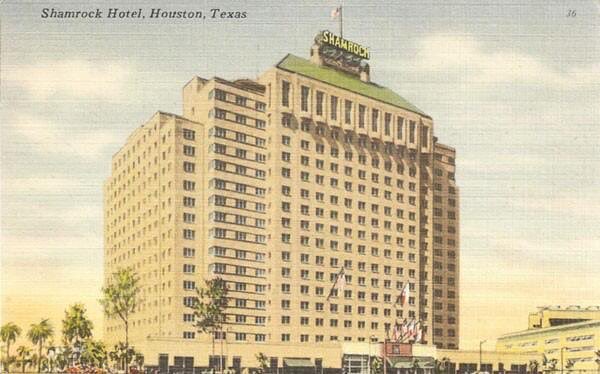 Houstorian's tweet photo. Today in 1987, the landmark Shamrock Hotel is demolished. https://t.co/jumIbhp9xJ