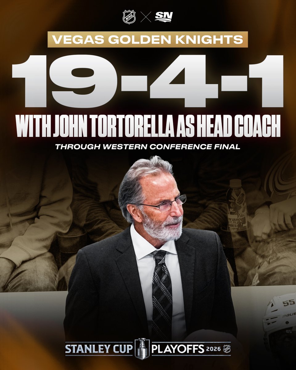 Sportsnet's tweet photo. So far, so good for John Tortorella in Vegas 🎰 https://t.co/DWAAS6aGmB