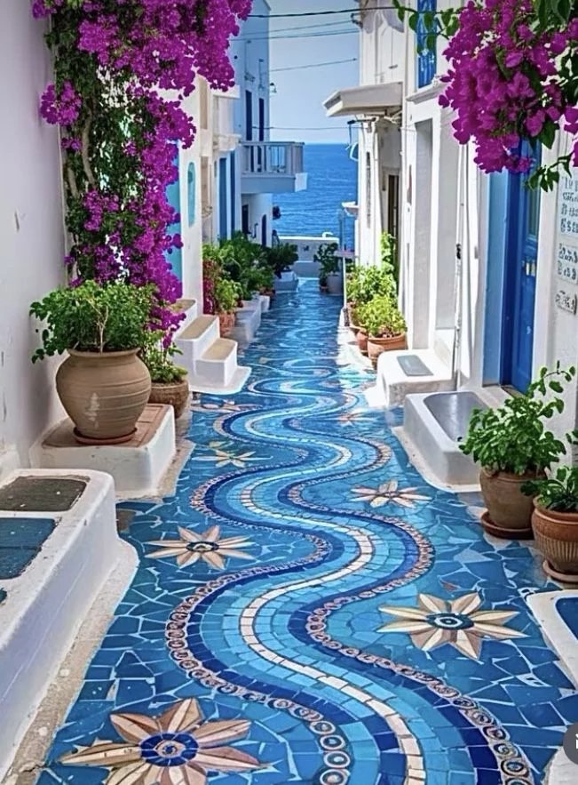 ab_cd_1235's tweet photo. Coastal Street of Greece 🇬🇷 https://t.co/crvVIeWtab