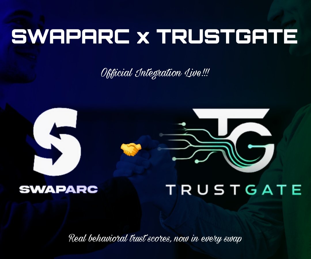 swaparc_app's tweet photo. Happy to Announce that @TrustGated is officially integrated into our Swaparc app 🚀🎉
With this, every token in our swap interface shows alive trust score, right next to its name before you trade. 

At Swaparc, we’re building the cleanest, fastest stablecoin FX layer on @arc which supports non-custodial swaps between USDC, EURC, SWPRC and more, with real on-chain pricing. Today we just leveled up the entire experience with real behavioral trust scores directly inside the swap flow.

Open the token selector right now on testnet and you’ll instantly see:

✅ USDC & EURC → VERIFIED (the highest trust tier)
🟡 $SWPRC (SwapARC Token) → 59 • MEDIUM

What this implies is that we no longer experience blind swaps nor hoping the token is safe after you already signed transaction. You now get TrustGate’s live onchain behavioral oracle telling you exactly how much you should trust every token before you hit confirm.

What makes TrustGate special (and why we integrated it immediately):
✅️ It doesn’t just check code or liquidity snapshots, rather it reads real onchain behavior
 ✅️ Fresh wallets, suspicious patterns, creator dumping, wallet concentration, bot activity vs real traders can be easily detected 
 ✅️ Dynamic scoring that evolves as the token lives and breathes onchain
 ✅️ All of it surfaced automatically via their clean DEX Widget with zero redesign or extra backend work on our side

This is the infrastructure the entire space has been missing. DeFi has always been permissionless but now thanks to @TrustGated, it’s becoming trust-aware too.

Huge shoutout to the entire @TrustGated team for the seamless integration and for building the behavioral trust oracle every DEX, wallet, and lending protocol on Arc needs. First integration done right ✅

Try it yourself here → https://t.co/qDPGBEaki0