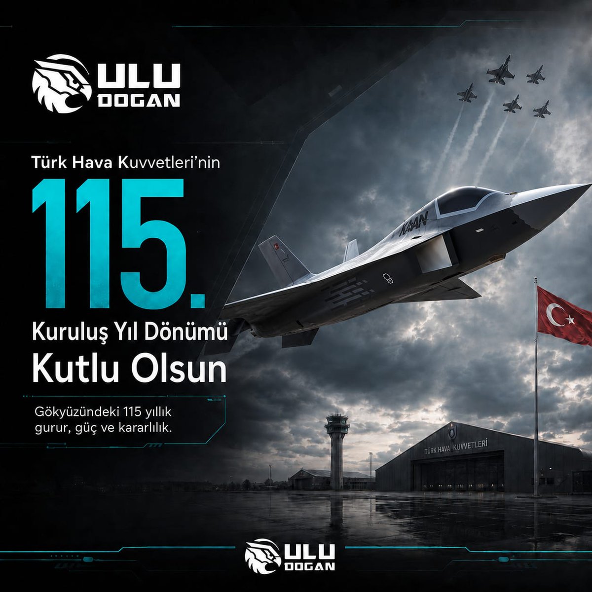 UludoganTech's tweet photo. Gökyüzündeki 115 yıllık gurur, cesaret ve kararlılık… 🇹🇷✈️
Dünyanın ilk hava kuvvetlerinden biri olan Türk Hava Kuvvetleri, köklü geçmişi, yüksek operasyonel kabiliyeti ve milli savunmadaki stratejik gücüyle 115 yıldır vatan semalarını kararlılıkla korumaya devam ediyor. https://t.co/FfDLGKGMuW