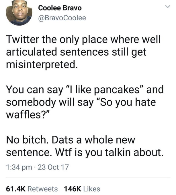 2bakes's tweet photo. @drhicksbakers @AyoCaesar nobody said that. 
functional illiteracy is a helluva drug. https://t.co/hBdXsTkDmZ