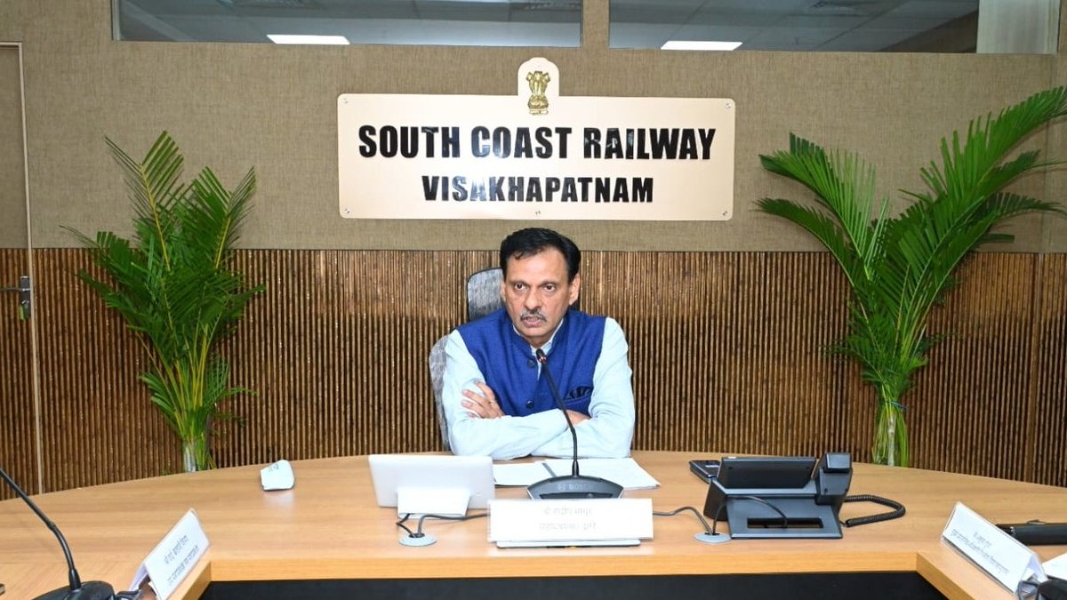 SCoRAILWAYVSKP's tweet photo. SAFETY TO REMAIN THE CORNERSTONE OF SOUTH COAST RAILWAY: GM SHRI SANDEEP MATHUR

~Historic Milestone in Indian Railways: South Coast Railway Begins New Journey

~PHODs and DRMs Reaffirm Commitment to Safe, Reliable and Customer-Centric Railway Services
 
Underscoring the paramount importance of railway safety, General Manager Shri Sandeep Mathur convened a comprehensive Safety Review Meeting, making it clear that safety would remain the foremost priority of the new zone. Shri Sandeep Mathur stressed that while operational performance and infrastructure development are essential, safety must continue to be the guiding principle in every aspect of railway functioning.
@RailMinIndia
@DRMVSKPSCoR
@drmgtl
@drmgnt
@drmvijayawada
@EastCoastRail
@DRMKhurdaRoad
@DRMSambalpur
@drmvijayawada
@serailwaykol
@SCRailwayIndia
@secrail