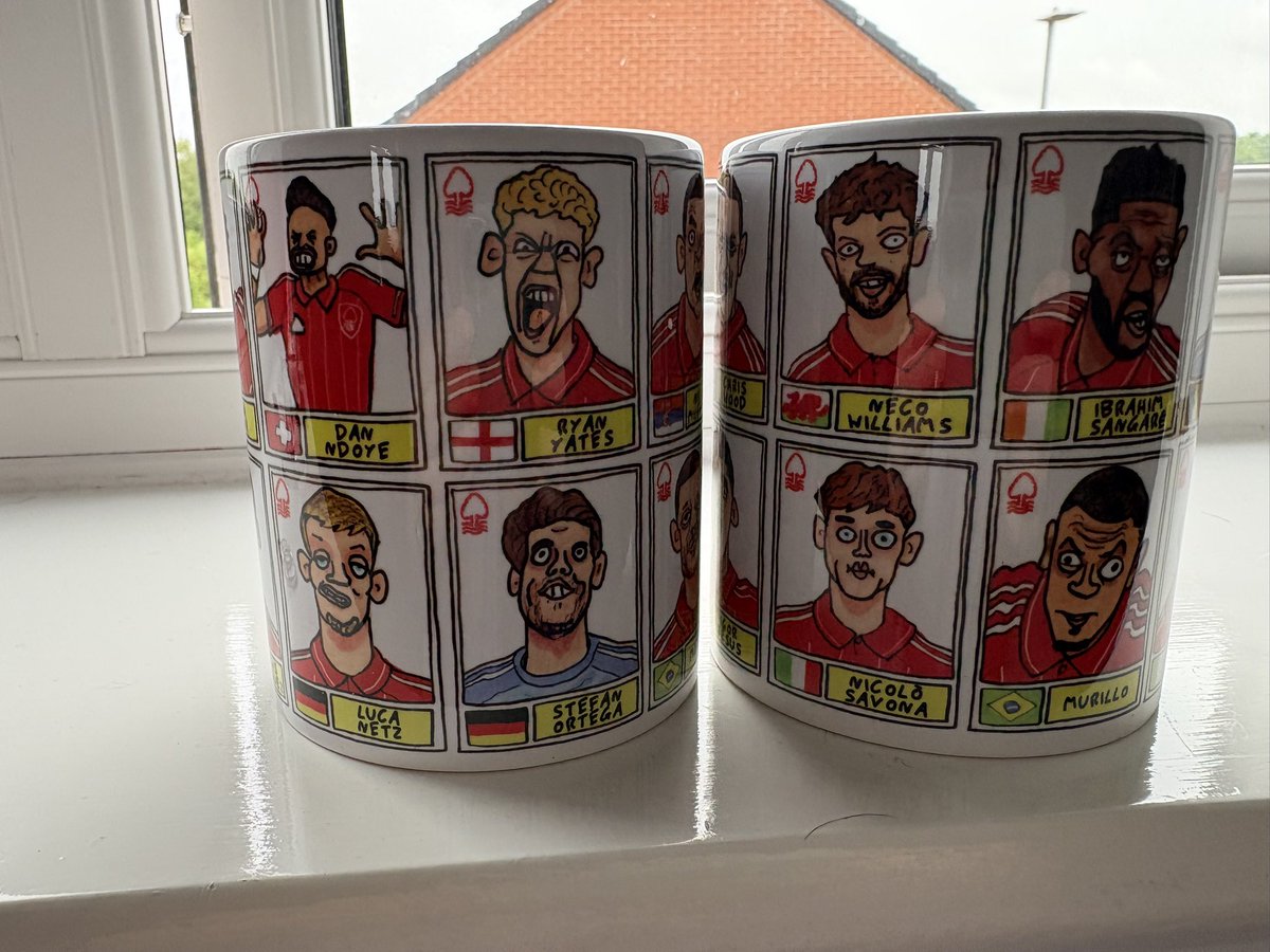 MissJepper's tweet photo. Oh my!!! Speechless 🫣😂 what a thing of… beauty?!? 😂such likenesses😂 can’t choose a favourite portrait right now 🫣😂 @MikeyClarke22 
Another belter from @CheapPanini 🌳❤️ #nffc #youreds https://t.co/PiEE1qdq6q