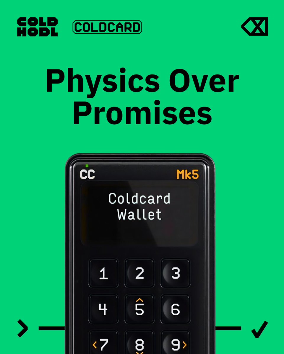 coldhodlMk's tweet photo. We aren't just changing the money; we are changing how humanity measures value. An asset this monumental deserves more than a general-purpose, multi-coin wallet. 

Get a COLDCARD: https://t.co/RODPSgqgpe https://t.co/yiM9vF2hgZ