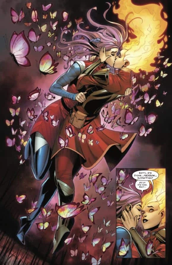 MysticalMe337's tweet photo. Shout out to my favorite Marvel queer couples:

Mystique/Destiny
Angela/Sera
Wiccan/Hulkling
Askani/Captain Britain

Genuinely so much fun (also I realized 3 out of the 4 have a magic user lmaooo)!!! https://t.co/iItS6GHc5h