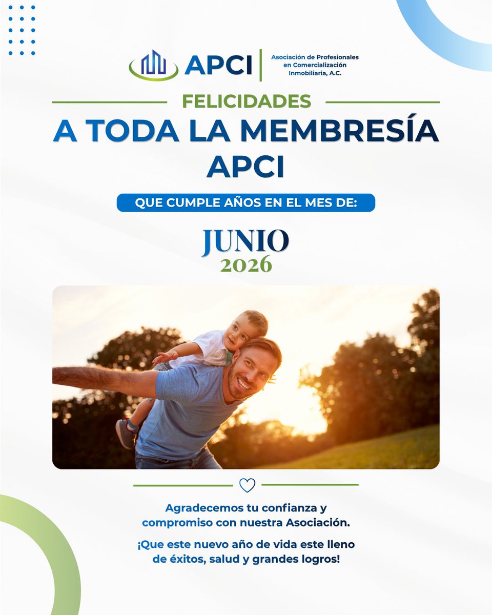apciac's tweet photo. 🎉 APCI felicita a todos nuestros Asociados que celebran su cumpleaños durante el mes de junio.

💙 Les deseamos salud, éxito, bienestar y muchos logros personales y profesionales.

¡Muchas felicidades a nuestros cumpleañeros de junio!

#APCI #CumpleañerosAPCI #OrgullosamenteAPCI https://t.co/khP25Y0LMs