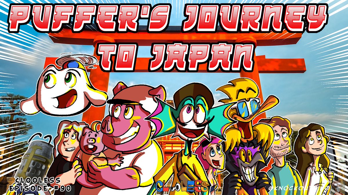knockoutniko's tweet photo. "PUFFER'S JOURNEY TO JAPAN!" NEW CLOOLESS ANIMATED TOMMORROW! CHECK OUT THE BEHIND THE SCENES HERE! https://t.co/y5oJUMFbEc https://t.co/zdJ3mIDKYC