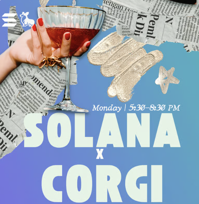 erikalee's tweet photo. Already almost 400 sign ups for tonight, don't miss it. 

See you guys there!

@solana x @usecorgi https://t.co/fOEBX6f93S