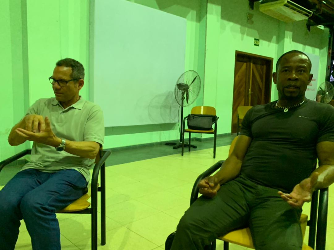 ccemalabo's tweet photo. Inicia la 6ª edición del taller de Creación Interdisciplinaria del Movimiento Artístico (C.I.M.A), iniciativa artística  y pedgógica del colectivo Edukart, arte al servicio de la transformación social, impartido por Gorsy Edú y Juan José Rodríguez, en el CCEM.
@EmbEspMalabo https://t.co/8cSo30TBbq